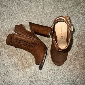 Madden girl open toe booties